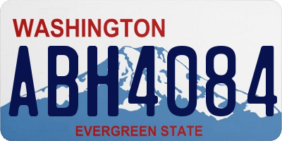 WA license plate ABH4084