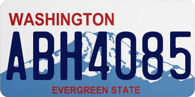 WA license plate ABH4085