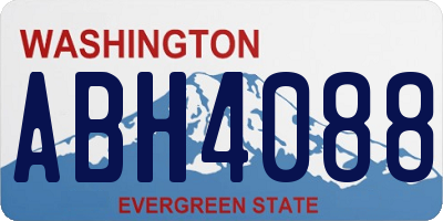 WA license plate ABH4088