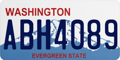 WA license plate ABH4089