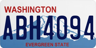 WA license plate ABH4094