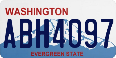 WA license plate ABH4097