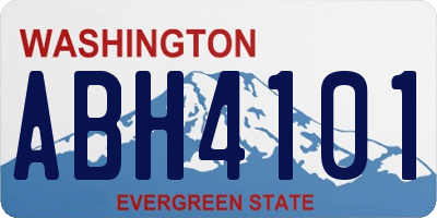 WA license plate ABH4101