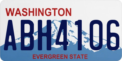 WA license plate ABH4106