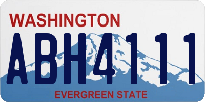 WA license plate ABH4111