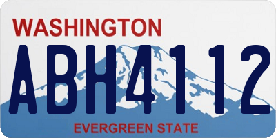 WA license plate ABH4112