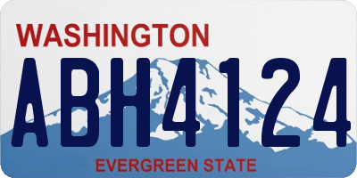 WA license plate ABH4124