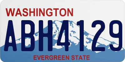 WA license plate ABH4129