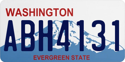 WA license plate ABH4131