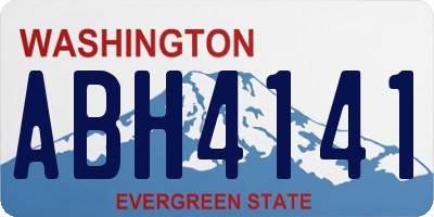 WA license plate ABH4141