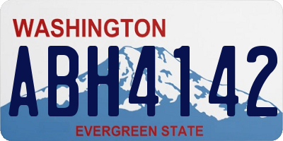 WA license plate ABH4142