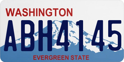 WA license plate ABH4145