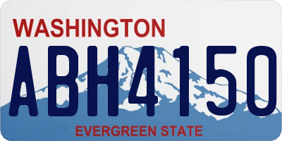 WA license plate ABH4150