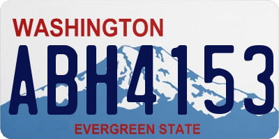 WA license plate ABH4153