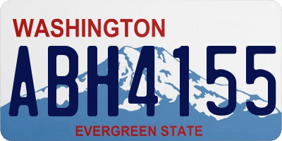 WA license plate ABH4155