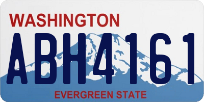 WA license plate ABH4161
