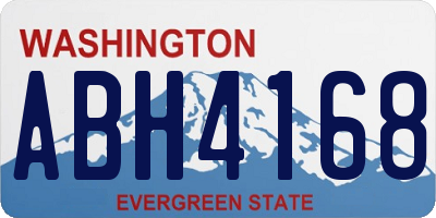 WA license plate ABH4168