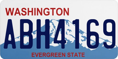 WA license plate ABH4169