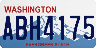 WA license plate ABH4175