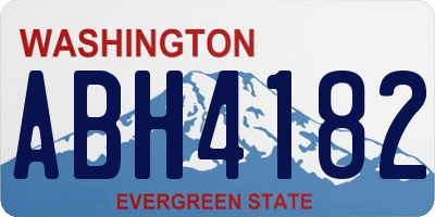 WA license plate ABH4182