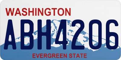 WA license plate ABH4206