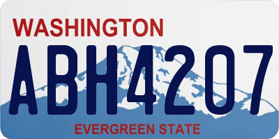 WA license plate ABH4207