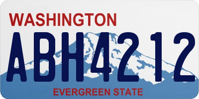 WA license plate ABH4212