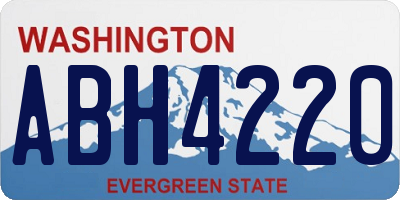 WA license plate ABH4220