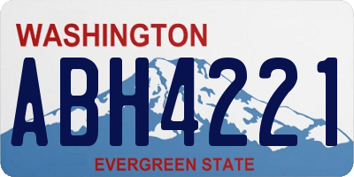 WA license plate ABH4221