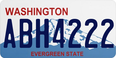 WA license plate ABH4222