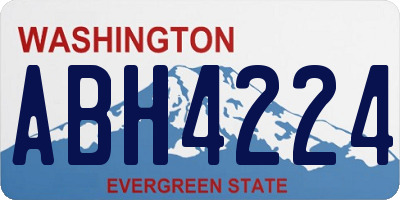 WA license plate ABH4224