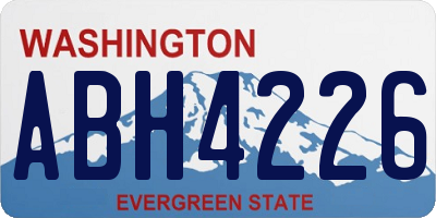 WA license plate ABH4226