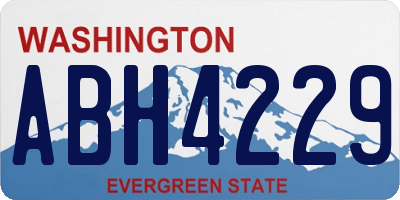 WA license plate ABH4229