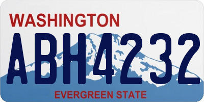 WA license plate ABH4232
