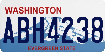 WA license plate ABH4238