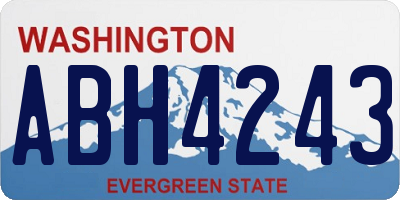 WA license plate ABH4243