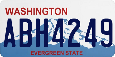 WA license plate ABH4249