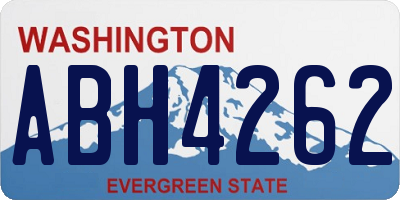 WA license plate ABH4262