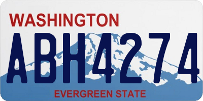 WA license plate ABH4274