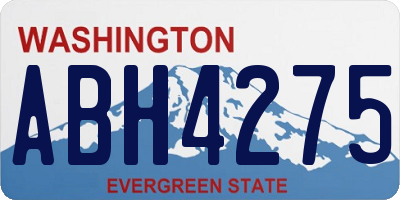 WA license plate ABH4275