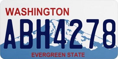 WA license plate ABH4278
