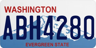 WA license plate ABH4280