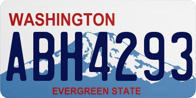 WA license plate ABH4293