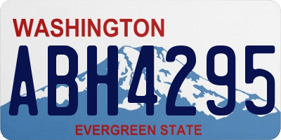 WA license plate ABH4295