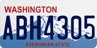 WA license plate ABH4305