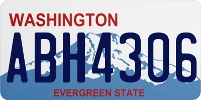 WA license plate ABH4306