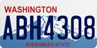 WA license plate ABH4308
