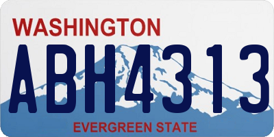WA license plate ABH4313