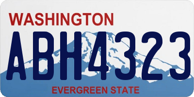 WA license plate ABH4323