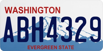 WA license plate ABH4329